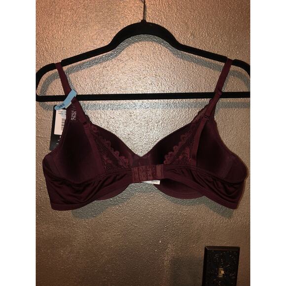 Maidenform Shaping Support Style #P09714 38C Dark Burgundy Purple Lace Bra - Picture 5 of 8